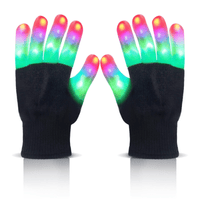 Children LED Finger Gloves, LED Light Up Cool Gloves Colorful Glow Flashing Novelty Gloves for Kids Boys and Girls Christmas Birthday Party Favors Gifts (1 Pair) EasyOptionXY LLC
