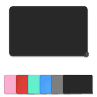 Silicone Dog Cat Bowl Mat, Non-Stick Dog Food Mat, Waterproof Pet Feeding Mat, Black (18.5" x 11.5") EasyOptionXY LLC