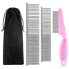 Dog Combs for Cats Dogs, Pet Grooming Combs Set for Removing Float Hair Combing Tangled Hair, Durable Tear Stain Dog Combs Flea Comb for Cats Dogs EasyOptionXY LLC