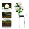 4 Pack Solar Solar Rose Flower Lights, Outdoor Solar Garden Stake Lights, Waterproof LED Solar Landscape Lights with 5 Rose Flowers for Pathway Patio Yard Decorations, White EasyOptionXY LLC