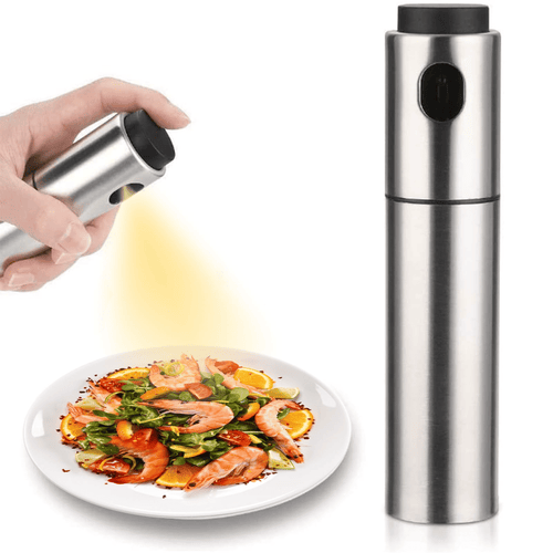 Oil Sprayer for Cooking, 100ml Stainless Steel Oil Spray Bottle, Durable Oil Sprayer Mister Kitchen Gadgets for Baking, Air Fryer, BBQ (Silver, 1 Pack) EasyOptionXY LLC
