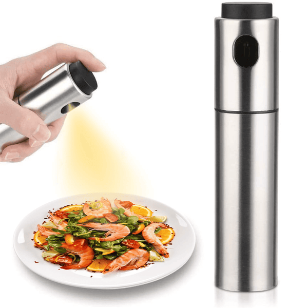 Oil Sprayer for Cooking, 100ml Stainless Steel Oil Spray Bottle, Durable Oil Sprayer Mister Kitchen Gadgets for Baking, Air Fryer, BBQ (Silver, 1 Pack) EasyOptionXY LLC