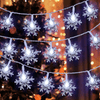 Syenll Christmas Snowflake Lights, 19.7ft 40 LED Fairy String Lights, Decorative Hanging Lights for Patio Party Wall Decor, Cool White EasyOptionXY LLC