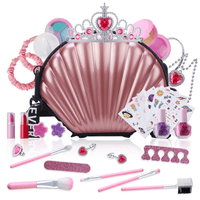 Syenll Kids Makeup Kit for Girls, Real Washable Makeup Set with Pink Shell Bag, Princess Cosmetic Toy for Christmas Birthday Gifts EasyOptionXY LLC