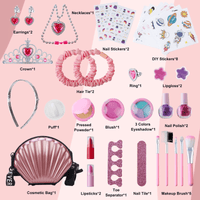 Syenll Kids Makeup Kit for Girls, Real Washable Makeup Set with Pink Shell Bag, Princess Cosmetic Toy for Christmas Birthday Gifts EasyOptionXY LLC