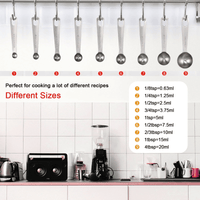 9 Piece Measuring Spoons, Stainless Steel Measuring Spoons Set, Kitchen Measuring Tools for Dry and Liquid Ingredients EasyOptionXY LLC