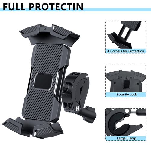 Bike Phone Holder, Rotatable Motorcycle Phone Mount, Handlebar Bicycle Scooter Phone Clamp Compatible with 4.7" to 6.8" Smartphones EasyOptionXY LLC