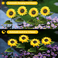 2 Pack Sunflower Solar Lights, Outdoor Solar Garden Lights, Waterproof Decorative LED Landscape Lights for Patio Lawn Yard EasyOptionXY LLC