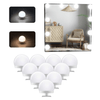 Vanity Mirror Lights, Hollywood Style Makeup Mirror Lights with 10 Dimmable LED Bulbs with Stickers, Vanity Makeup Lights for Bathroom and Dressing Table, Mirror Not Included EasyOptionXY LLC