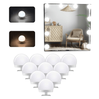 Vanity Mirror Lights, Hollywood Style Makeup Mirror Lights with 10 Dimmable LED Bulbs with Stickers, Vanity Makeup Lights for Bathroom and Dressing Table, Mirror Not Included EasyOptionXY LLC