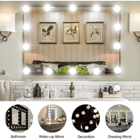 Vanity Mirror Lights, Hollywood Style Makeup Mirror Lights with 10 Dimmable LED Bulbs with Stickers, Vanity Makeup Lights for Bathroom and Dressing Table, Mirror Not Included EasyOptionXY LLC