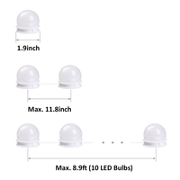 Vanity Mirror Lights, Hollywood Style Makeup Mirror Lights with 10 Dimmable LED Bulbs with Stickers, Vanity Makeup Lights for Bathroom and Dressing Table, Mirror Not Included EasyOptionXY LLC