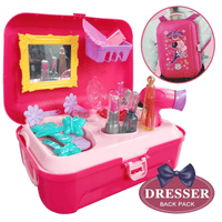 Little Girls Princess Cosmetic Toys with Carry Case, Pretend Play Makeup Set for Girls, Beauty Hair Styling Set for for 3 4 5 6 Year Old Toddlers (21 Pcs) EasyOptionXY LLC