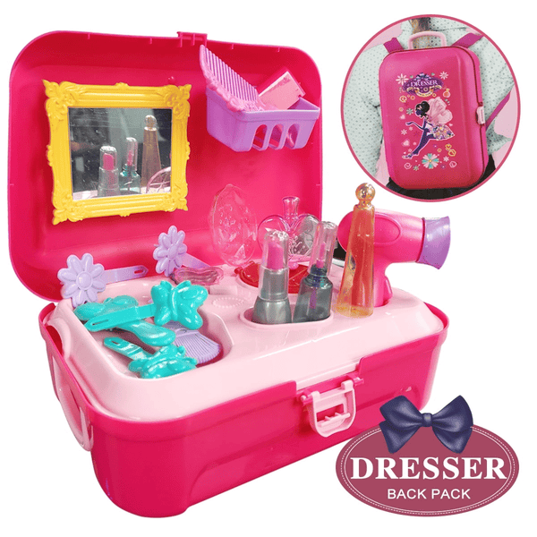 Little Girls Princess Cosmetic Toys with Carry Case, Pretend Play Makeup Set for Girls, Beauty Hair Styling Set for for 3 4 5 6 Year Old Toddlers (21 Pcs) EasyOptionXY LLC