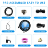 Misters for Outside Patio, 26Ft (8M) Outdoor Misting Cooling System, Water Misting Kit for Porch, Canopy, Deck, Garden, Yard, Trampoline Sprinkler Accessories for Kids, Black EasyOptionXY LLC