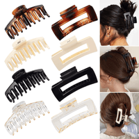 Large Hair Claw Clips for Women and Girls, 8 Pack 4.3" Hair Clips for Thick Hair & Thin Hair, Strong Hold Matte Claw Hair Clips Hair Styling Accessories, 4 Color EasyOptionXY LLC