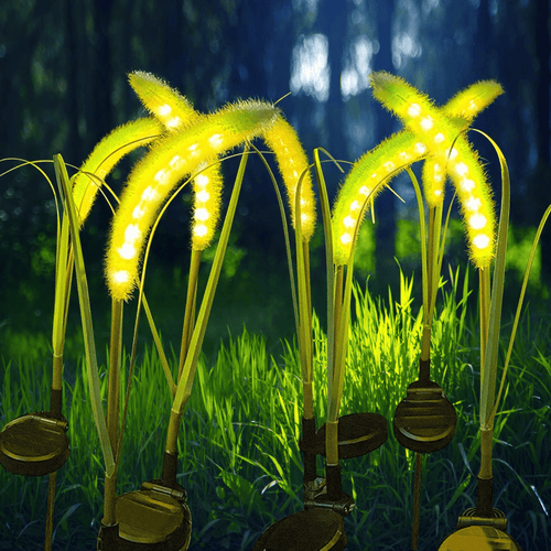 2 Pack Solar Reed Lights, Solar Dogtail Grass Plug Lamp for Outdoor, Waterproof Solar Garden Light for Pathway Patio Yard Decoration EasyOptionXY LLC