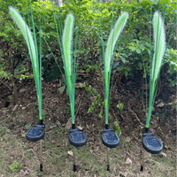 2 Pack Solar Reed Lights, Solar Dogtail Grass Plug Lamp for Outdoor, Waterproof Solar Garden Light for Pathway Patio Yard Decoration EasyOptionXY LLC