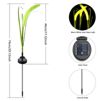 2 Pack Solar Reed Lights, Solar Dogtail Grass Plug Lamp for Outdoor, Waterproof Solar Garden Light for Pathway Patio Yard Decoration EasyOptionXY LLC