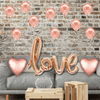 Valentines Day Engagement Party Supplies - 41.7Inch Latex Big Rose Gold Love Balloons for Anniversary Events Decorations and Sweet Engagement Decorations for Lovers EasyOptionXY LLC
