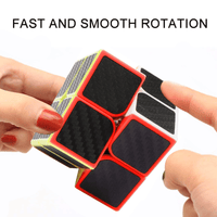 Speed Cube Set, 2x2x2 Magic Carbon Fiber Cube Bundle, Smooth Cube Toy Gift for Kids Adult EasyOptionXY LLC