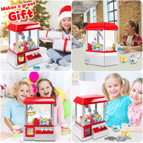 Claw Machine Arcade Toy with Sound, Mini Candy Dispenser Vending Game for Kids, Cool Fun Claw Machine Perfect Christmas & Birthday Gifts for Kids, Ages 3+ EasyOptionXY LLC
