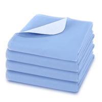 KEKOY 4 Layer Reusable Incontinence Bed Underpad, 4 Pack Washable Super Waterproof Absorbent Bed Pads Incontinence Protection, Pee Pads for Adults, Babys, Dogs, 18x24inch EasyOptionXY LLC