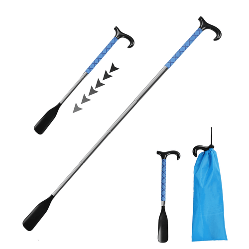 KEKOY Shoe Horn with Long Handle, 14" to 34" Adjustable and Retractable Expander Shoe Stick, Portable Stainless Steel Long Shoehorn for Seniors with Travel Bag EasyOptionXY LLC