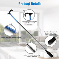 KEKOY Shoe Horn with Long Handle, 14" to 34" Adjustable and Retractable Expander Shoe Stick, Portable Stainless Steel Long Shoehorn for Seniors with Travel Bag EasyOptionXY LLC