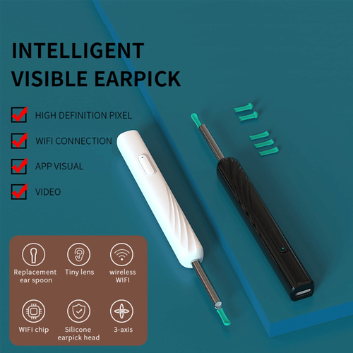 KEKOY Ear Wax Removal, Ear Cleaner Kit with 1296P HD, Ear Camera and Wax Remover, Ear Cleaning Kit with 6 Ear Spoon, Otoscope with Light, Ear Camera Include 8 Ear Set EasyOptionXY LLC