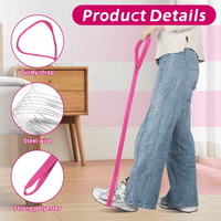 KEKOY Leg Lifter for Hip Replacement, 40.5" Long Rigid Foot Loop, Durable & Rigid Hand Strap & Foot Loop, Ideal Mobility Tool for Wheelchair, Hip & Knee Replacement, Bed/Car, Pink EasyOptionXY LLC