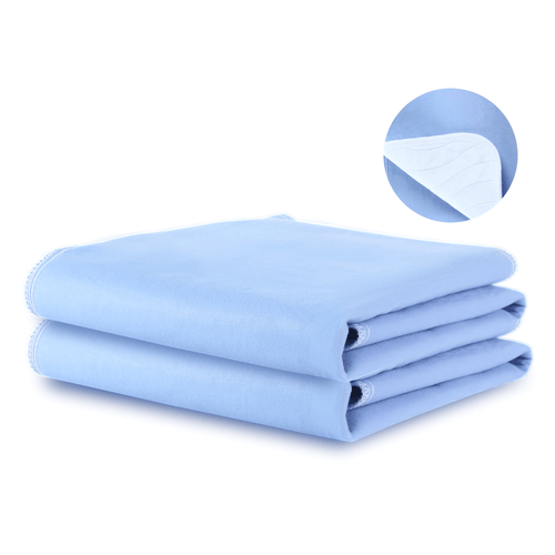 KEKOY 2Pack Reusable & Washable Incontinence Bed Pads 34x36inch, Absorbent Waterproof Protection Underpads, Pee Pads for Adults, Blue EasyOptionXY LLC
