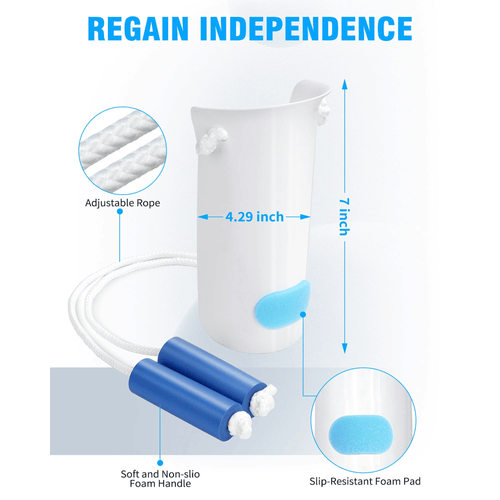 KEKOY 10 in 1 Hip Kit, Hip Replacement Kit After Surgery with 36 inch Reacher Grabber, Sock Aid, Leg Lifter, Shoe Horn, Body Scrubber, Back Scratcher, 2Pcs Pants Helper, Button Hook and Pill Case EasyOptionXY LLC