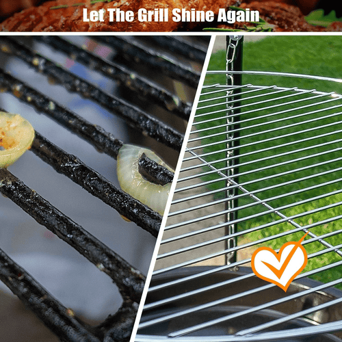 JELLAS Brush for Outdoor Grill, BBQ Brush for Grill Cleaning, 18" Grill Cleaner Brush and Scraper for Gas/Porcelain/Charbroil Grates, Smoker Grill Accessories Tool EasyOptionXY LLC