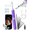 KEKOY Ear Cleaner with Camera, Wireless Otoscope Ear Camera and Wax Remover with 14 Pieces Accessories, 1296P Ear Wax Removal Kit with Light, Ear Camera for iPhone, iPad, Android Phones, Purple EasyOptionXY LLC