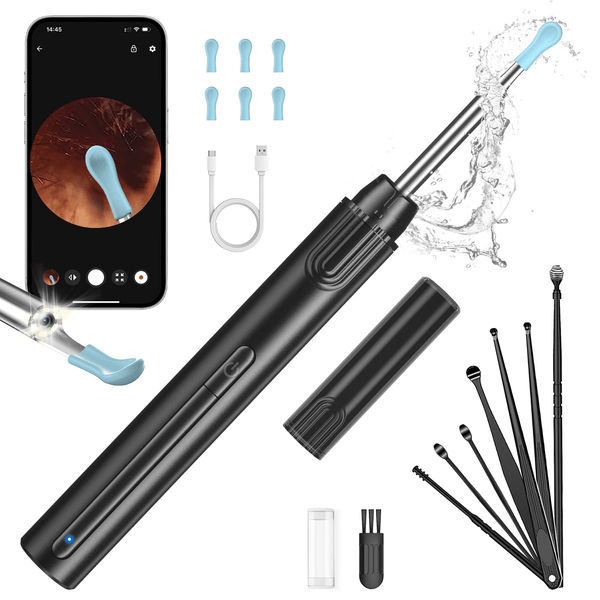 KEKOY Ear Camera, Ear Wax Removal Kit, Ear Cleaner with 1296P HD Wireless Otoscope, Ear Wax Removal Tool with 6 LED Light for Adults, Kids, Pets, Compatible with iPhone & Android EasyOptionXY LLC
