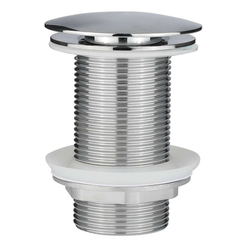 Bathroom Sink Overflow Pop Up Drain Assembly w/ Lift Rod, Chrome Plated