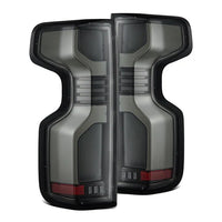 AlphaRex 19-25 Chevrolet Silverado 1500 / 20-25 Silverado 2500HD/3500HD LUXX-Series LED Tail Lights Alpha-Black OffRoadUSA.com