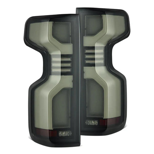 AlphaRex 19-25 Chevrolet Silverado 1500 / 20-25 Silverado 2500HD/3500HD LUXX-Series LED Tail Lights Black OffRoadUSA.com