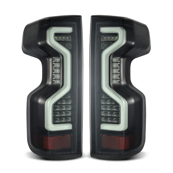 AlphaRex 19-25 Chevrolet Silverado 1500 / 20-25 Silverado 2500HD/3500HD PRO-Series LED Tail Lights Jet Black OffRoadUSA.com