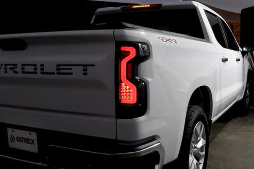 AlphaRex 19+ Chevrolet Silverado 1500/2500HD/3500HD PRO-Series LED Tail Lights Red Smoke OffRoadUSA.com