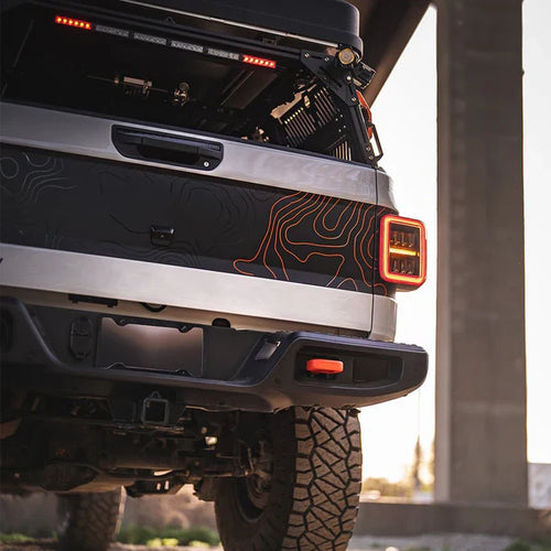AlphaRex 19-25 Jeep Gladiator JT NOVA-Series Prismatic LED Tail Lights Alpha-Black OffRoadUSA.com