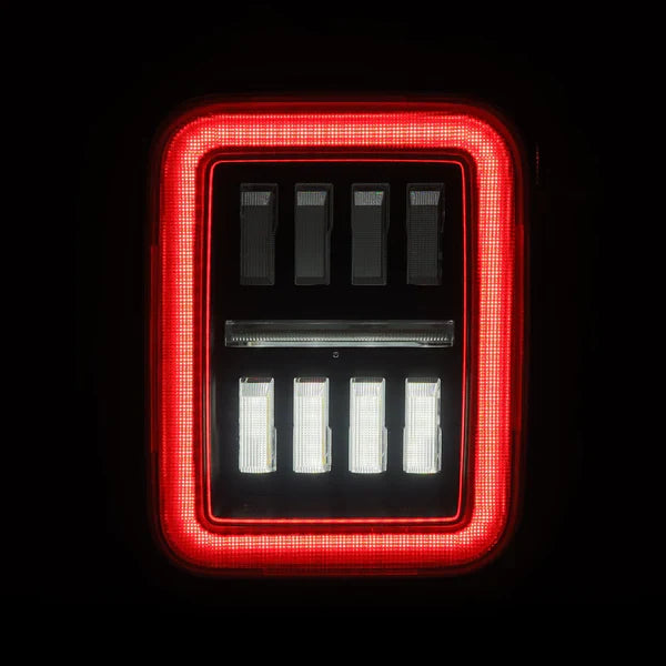 AlphaRex 19-25 Jeep Gladiator JT NOVA-Series Prismatic LED Tail Lights Alpha-Black