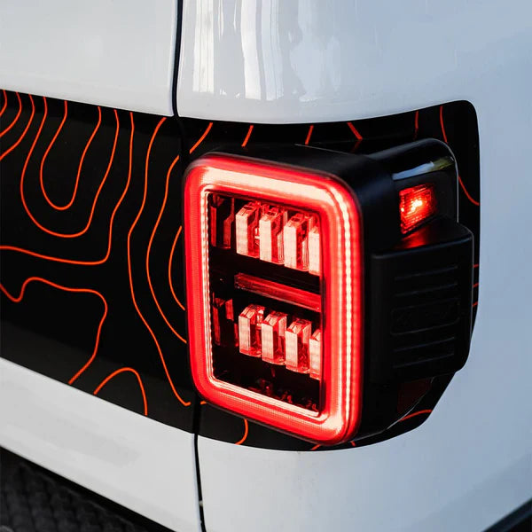 AlphaRex 19-25 Jeep Gladiator JT NOVA-Series Prismatic LED Tail Lights Alpha-Black