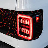 AlphaRex 19-25 Jeep Gladiator JT NOVA-Series Prismatic LED Tail Lights Alpha-Black OffRoadUSA.com