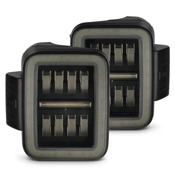 AlphaRex 19-25 Jeep Gladiator JT NOVA-Series Prismatic LED Tail Lights Alpha-Black OffRoadUSA.com