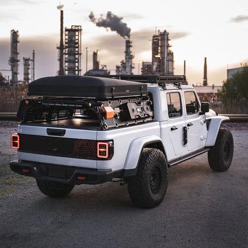 AlphaRex 19-25 Jeep Gladiator JT NOVA-Series Prismatic LED Tail Lights Alpha-Black OffRoadUSA.com