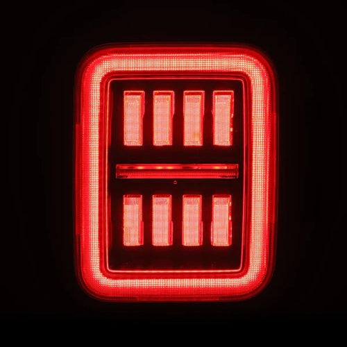 AlphaRex 19-25 Jeep Gladiator JT NOVA-Series Prismatic LED Tail Lights Alpha-Black OffRoadUSA.com