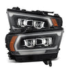 AlphaRex 19-24 Ram 1500 (MK II 2500 Style) LUXX-Series LED Projector Headlights Black OffRoadUSA.com