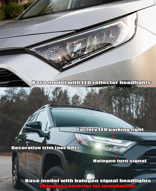 AlphaRex 19-24 Toyota RAV4 (Low Trim) NOVA-Series LED Projector Headlights Alpha-Black OffRoadUSA.com